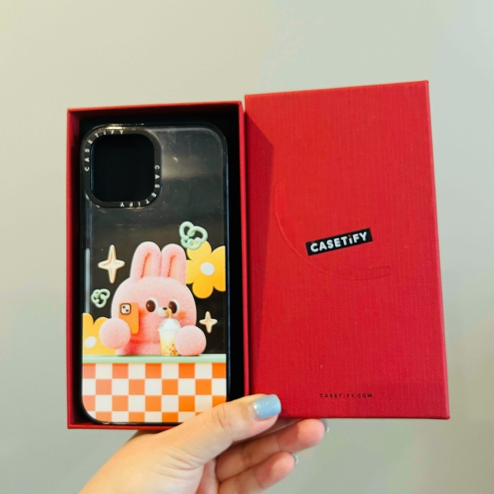 Casetify Black and Pink Bunny Phone Case